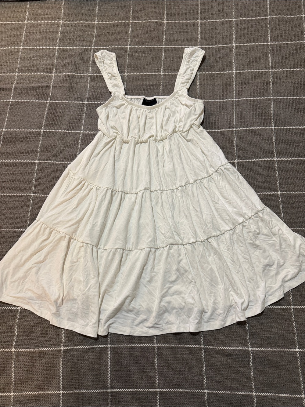 ASOS Design - White 4 Tiered Sundress